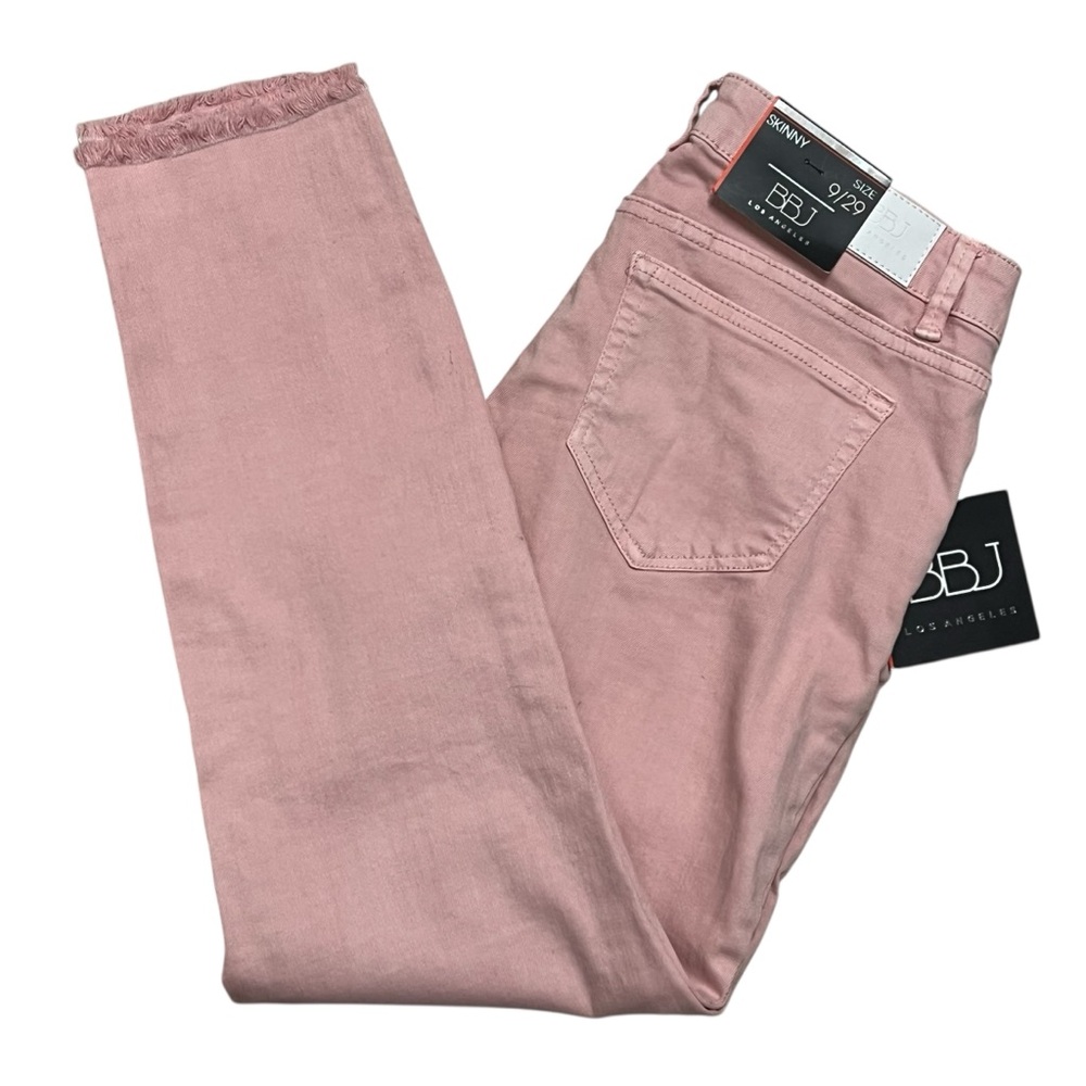 BBJ Los Angeles Mid Rise Skinny Pink Ankle Jeans Size 29 NWT